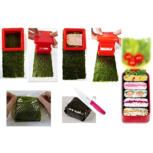 Pearl Metal Onigirazu Cube Box, Red, Made In Japan, C-452