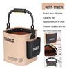 Portable Foldable Fishing Bucket with Lure Holder and Live Fish Protection