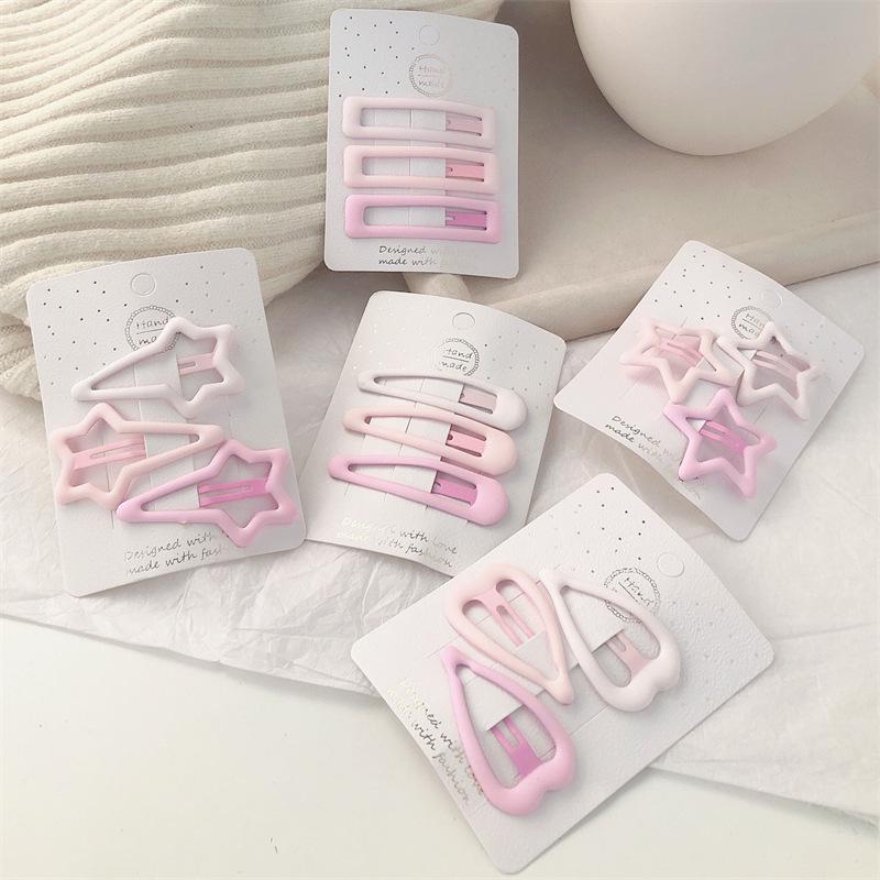 Versatile Pink Star Hair Clip for Girls - Ideal for Side Bangs and Forehead Fringes