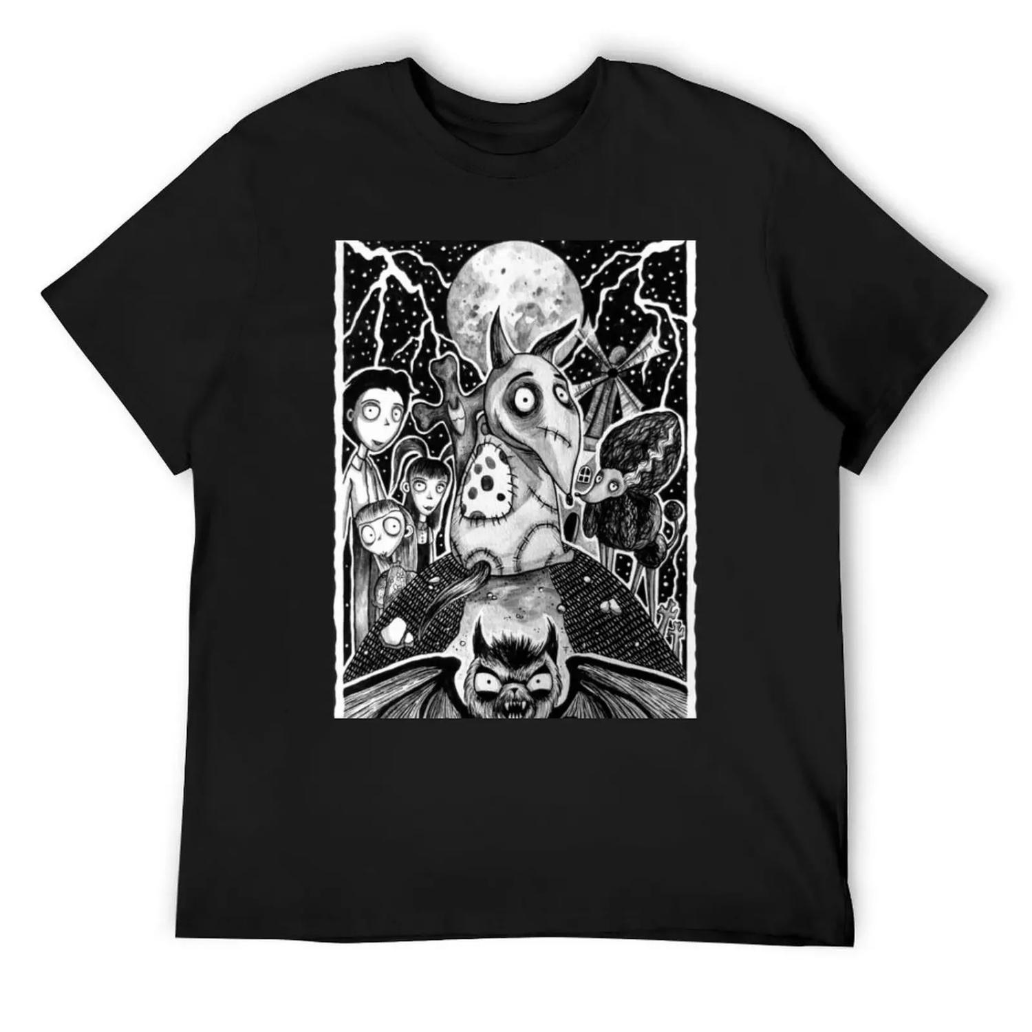 

Frankenweenie T-Shirt blanks shirts graphic clothes anime clothes mens t shirt graphic XXXXXL чорний