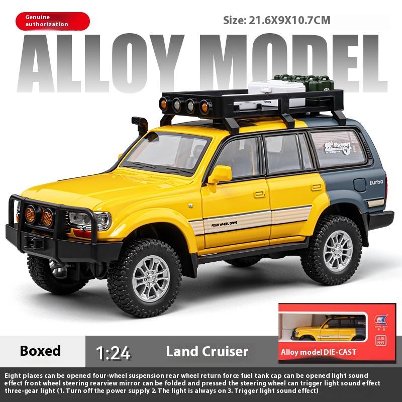 1:24 Scale LC80 Off-road Vehicle Alloy Car Model Diecast Toy Ornament Gift Souvenir Collectible Exquisite Desktop Ornaments Christmas Gifts