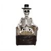 Yousheng Halloween Skull Ornament, Resin Skeleton Shape 3D Printed Figure, Portable Desktop Skull Figurine Tabletop Party