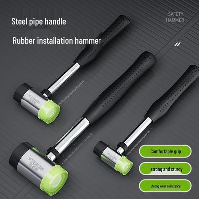 Rubber Mallet with Steel Handle for Home Improvement and Tile Installation