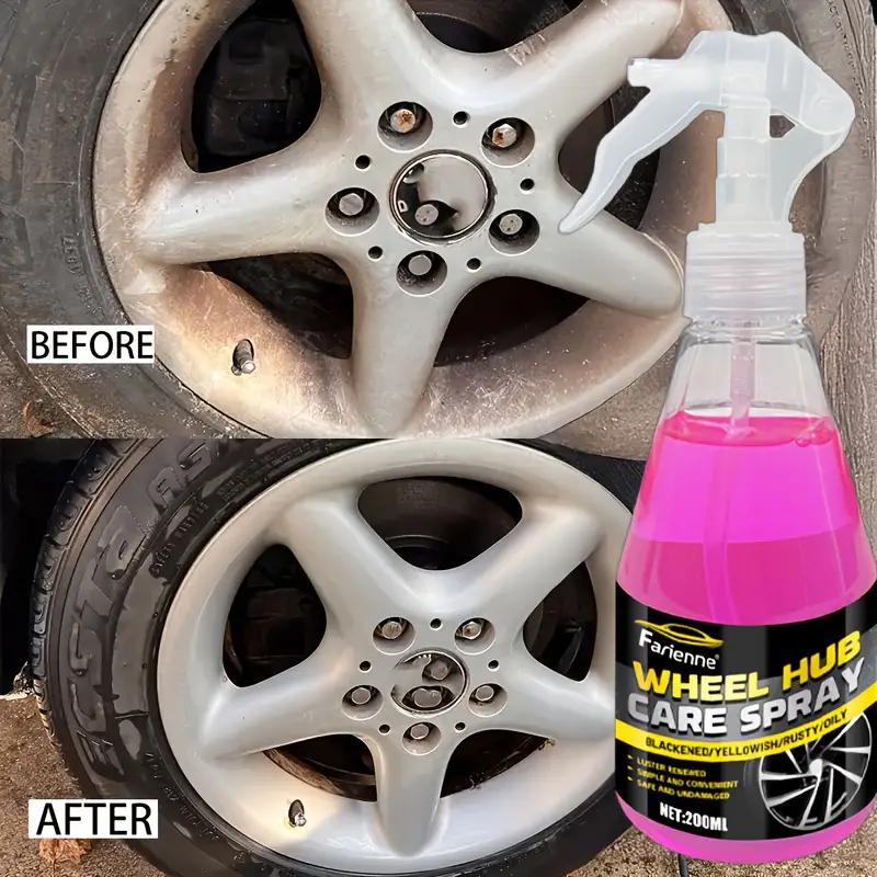 Multi-purpose wheel and hub iron powder remover|Suitable for all vehicle types|Restores shine and protects wheels from corrosion