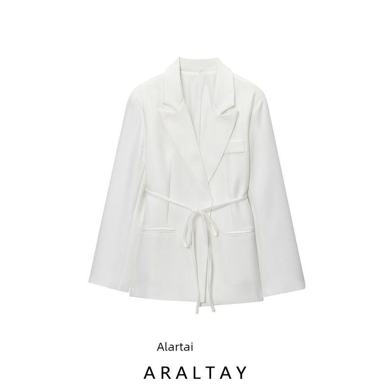 Araltay New Arrival Women's Clothing Fashion Style Fashion All-Match Minimalist Casual Long Sleeves Linen Blend Suit Outwear