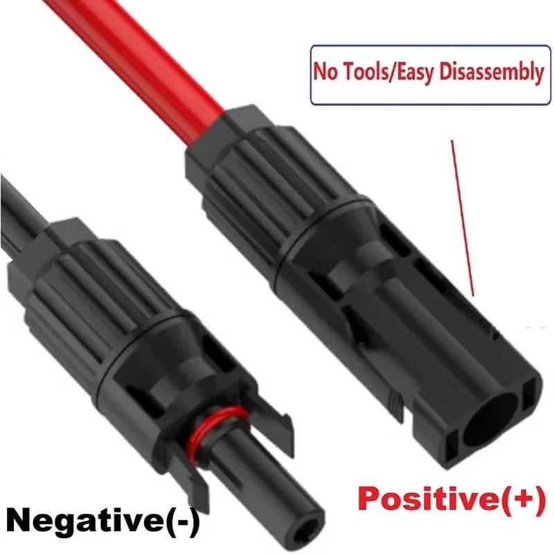 4-in-1 Solar Panel Connector Extension Cable Splitter Compatible XT60 Compatible with 5521 Anderson 7909 male