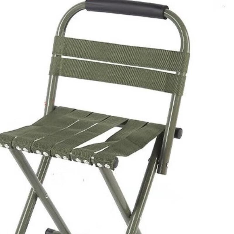 OEING Portable Folding Fishing Stool with Backrest (2-Pack)