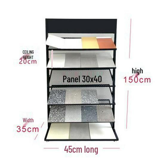Cabinet Door Display Rack with Stone Aluminum Glass Tile Quartz and Wood Exhibits 16850₽