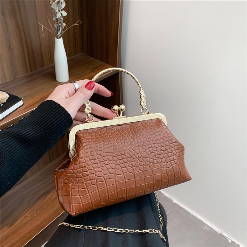 Vintage Retro Pu Small Square Crossbody Bag With Magnetic Closure For Daily Use