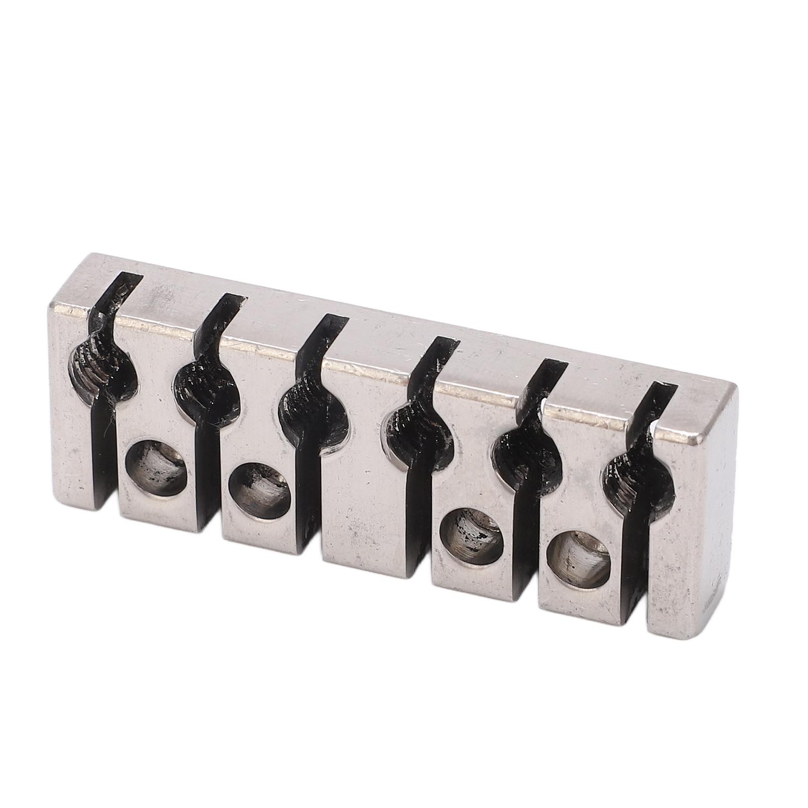 

6-струнный лок с винтами Металлический безголовый гитарный бридж Струнный лок Части музыкальных инструментов 42 мм