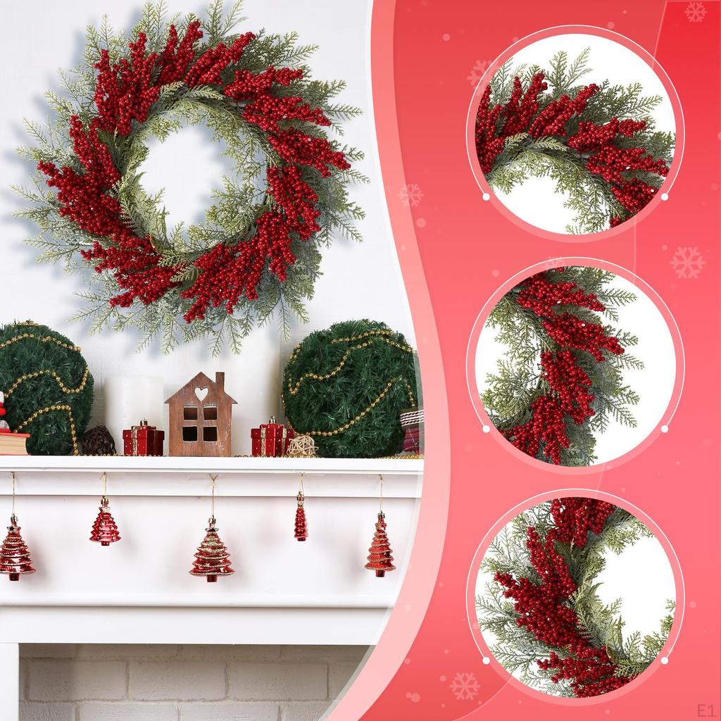 Christmas Wreath Small Garland Decorative Housewarming Gift Decor Artificial for