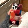 New Color blocked Furry Lanyard Mobile Phone Case Suitable for Apple 16promax Swirl Iphone15 Protective Case for Women 13