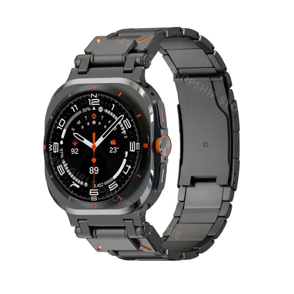 Titanium Band for Samsung Galaxy Watch 8 44mm 40mm 8 Classic 46mm Luxury Strap Correa for GALAXY ULTRA 2025 2024 Mens Bracelet