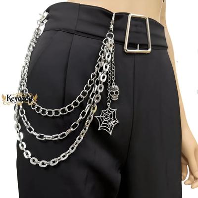 Stilvolle Vintage Metall-Hüftkette für Damen Reißverschluss