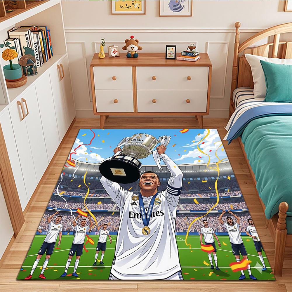 "La Liga Victory Celebration" Patterned Carpet, Suitable As a Non Slip Play Mat for the Living Room and Bedroom Sofa
