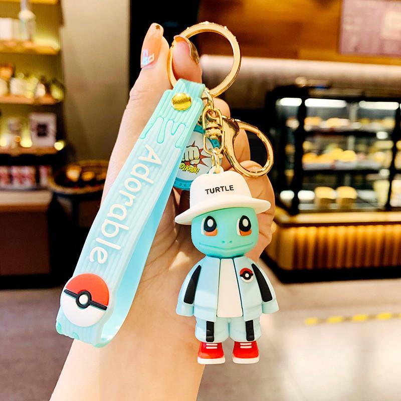 

Cute Silicone Keychain Fashionable Cartoon Charms For Backpacks And Keys Adorable Dolls Squirtle