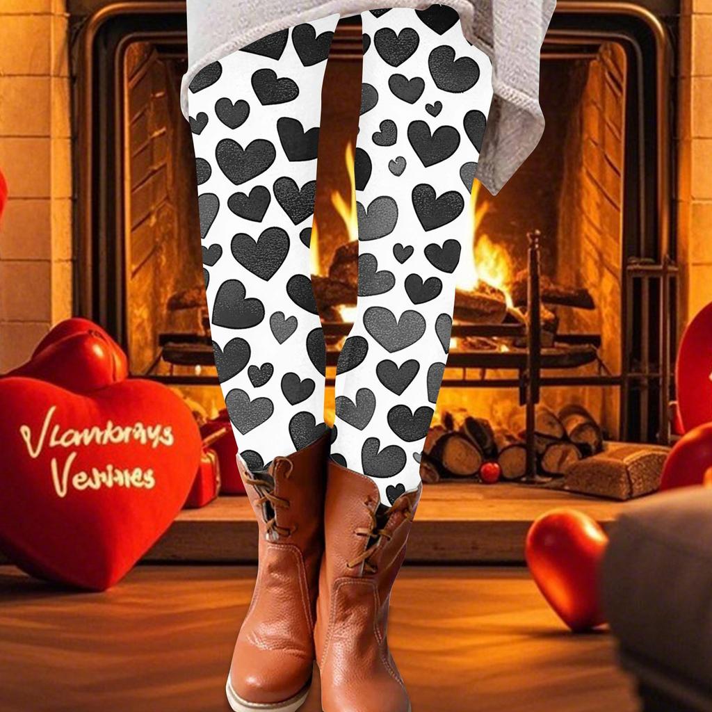 Spodnie damskie z nadrukiem, elastyczne, miękkie, bawełniane, legginsy, codzienne, domowe piżamy