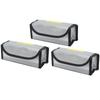 3Pcs Lipo Battery Safe Bag Fireproof Explosionproof Practical Safe Protection Bag for Storage Charging