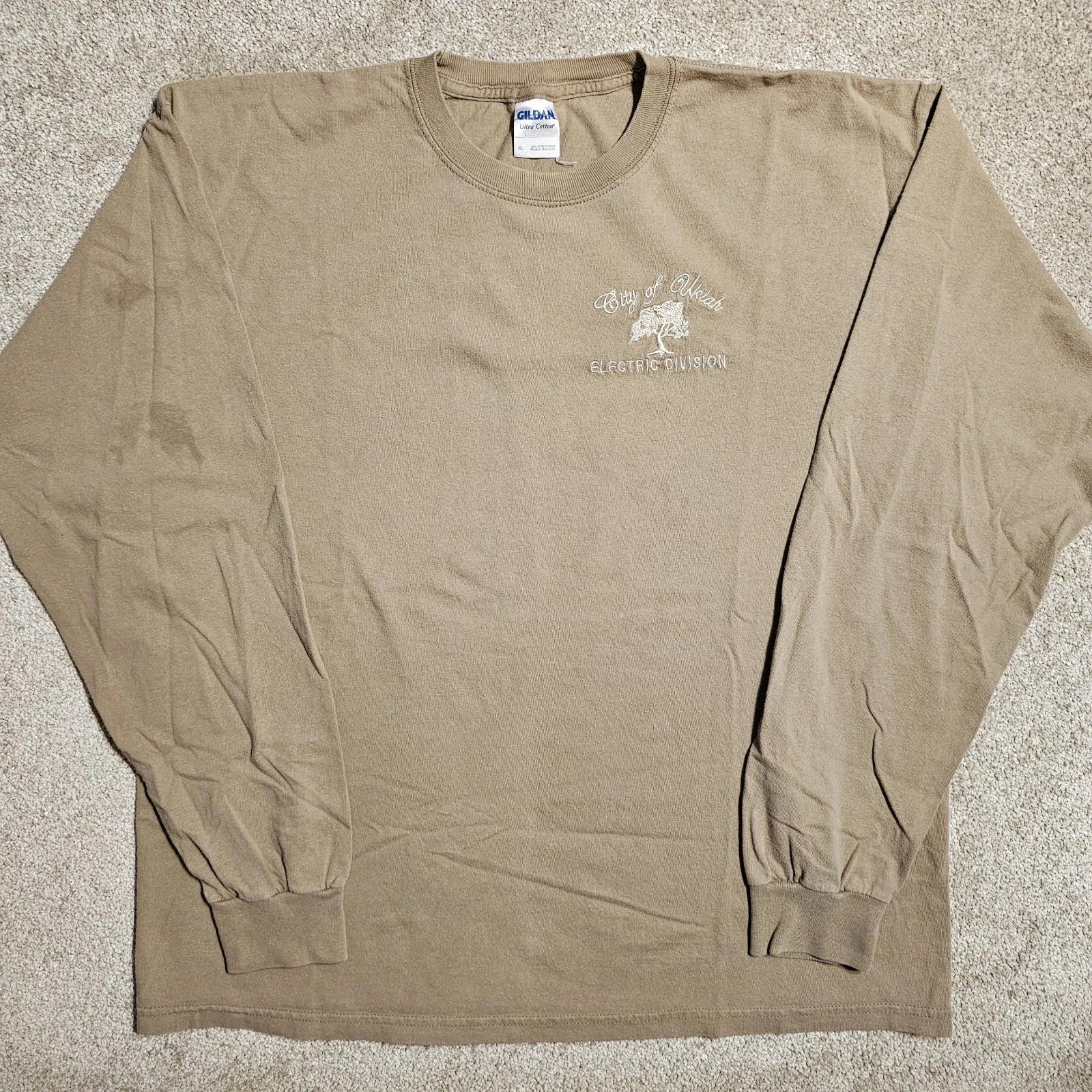 

Vintage Y2k Stained City Of Ukiah Electric T-shirt Mens XL Grunge Workwear Beige 4XL