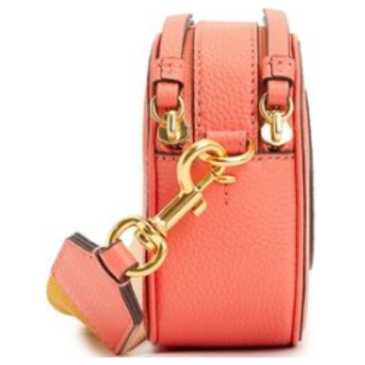 Tory Burch Miller Adjustable Detachable Strap Pebbled Leather Mini Shoulder Crossbody Bag Women Bags Coral-Pink 158488-650