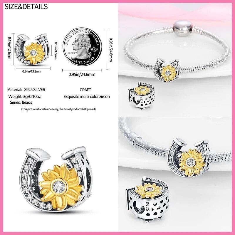 100% argint 925, galben, floarea soarelui, albină regina, farmece, bijuterii DIY, care fac cel mai bun cadou pentru femei