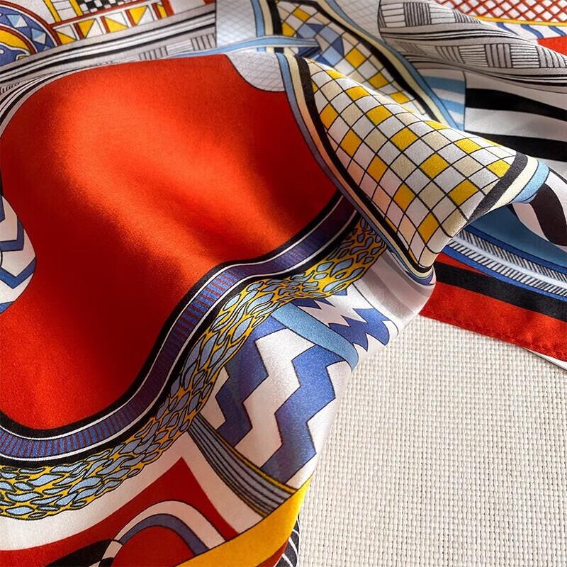 Hangsi Mansion Pure Silk Scarf Mulberry Silk Neck Scarf Square Scarf Mom Birthday Gift Women's Gift Box Practical Holiday Hot