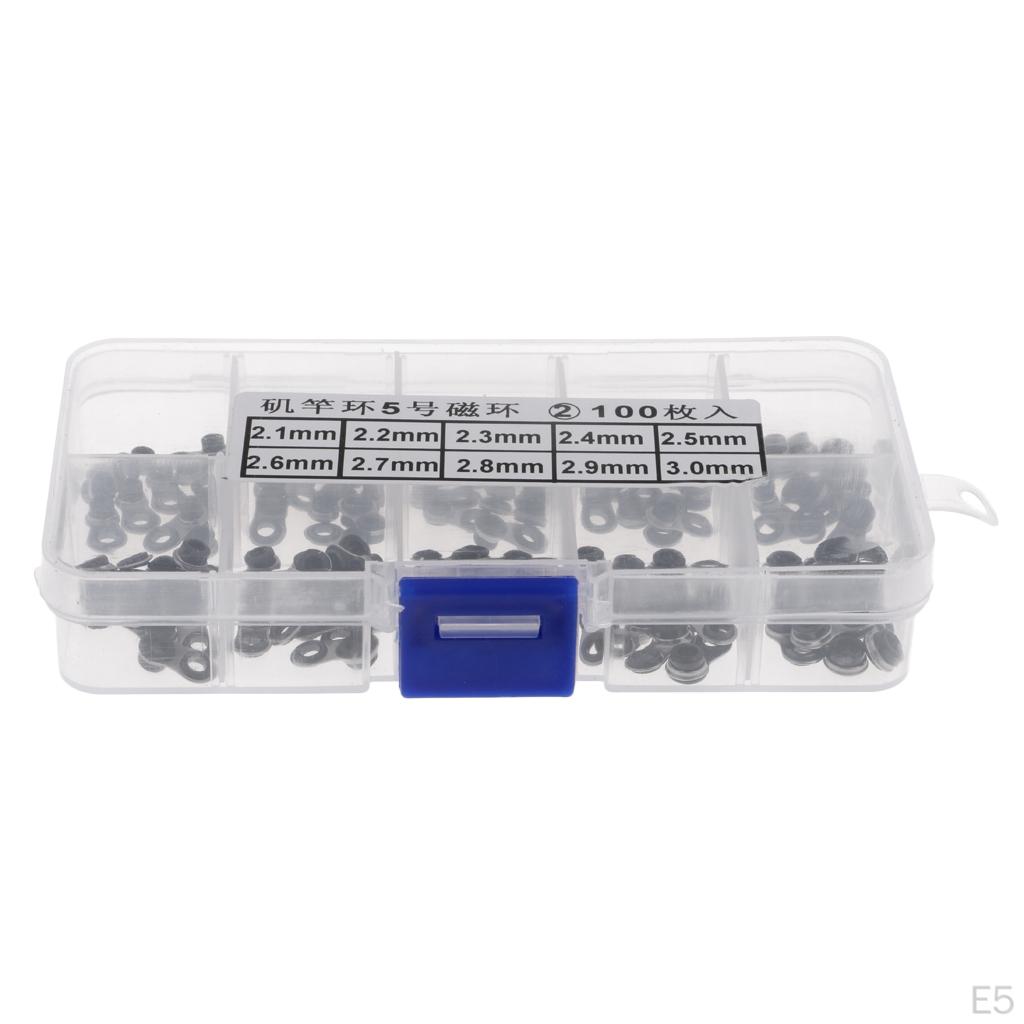 100 Pcs Fishing Rod Tips Repair Kit Replacement Part 0.9 6.6mm