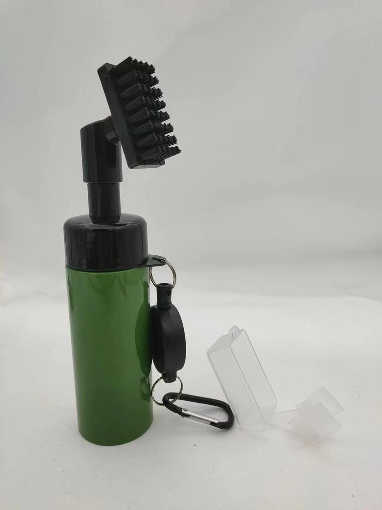 Golf Club Cleaning Brush with Press-Type Spray Bottle for Club Head and Groove Cleaning