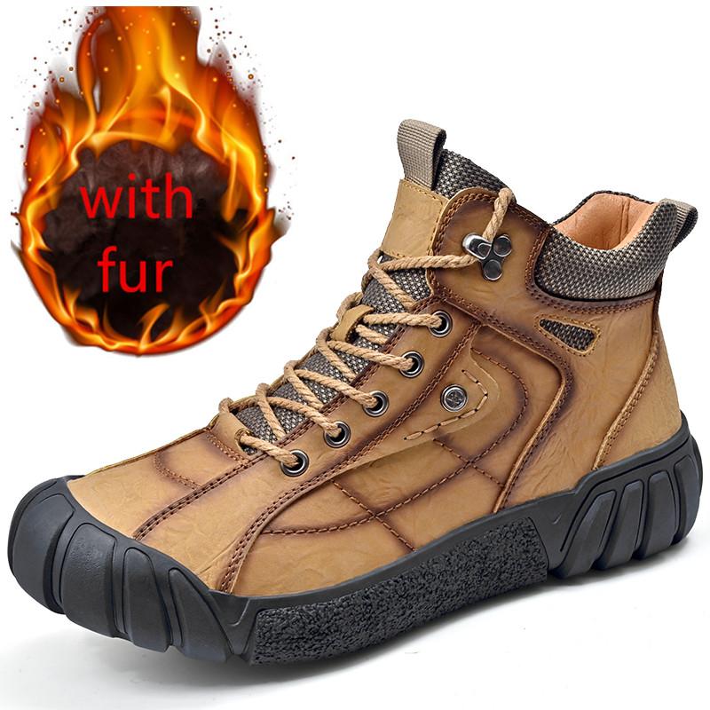 Fashion Man Cotton Shoes Lace Up Ankle Booties for Men Platform Short Barrel Sale Non Slip Trendy Designer Original Deals New Snow Boots