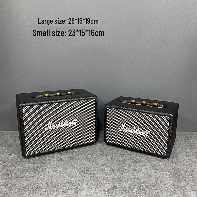 Marshall Speaker Model Ornament: Wooden Shell & Leather Wrap - Perfect for Model Home Decor