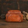 Johnature Vintage Handmade Women's Leather Backpack Totem Embossed Large Capacity Versatile Travel Bags