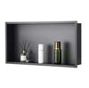 VEVOR Shower Niche, 33.0 x 63.5 x 10.2 cm Recessed Wall Niche, Heavy-duty Stainless Steel Modern Soap & Shampoo Storage Organizer