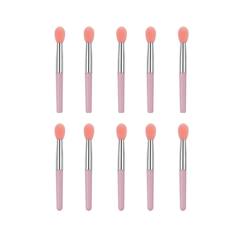 10 Pieces Lip Brush Set Flexible Silicone Tip Makeup Tools for Detailed Cosmetic Application Lip Brushes