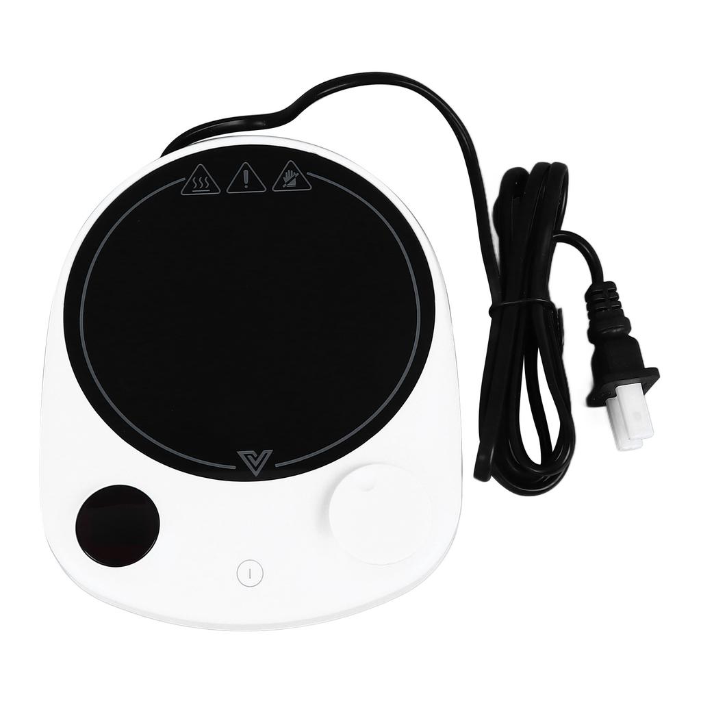 Electric Heating Cup Warmer Constant Temperature Auto Shut Off Milk Coffee Mug Heater White