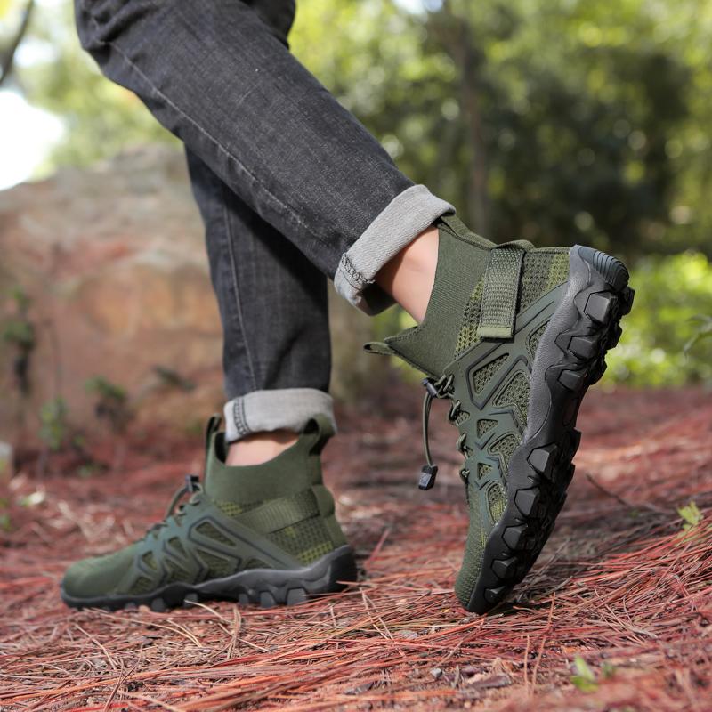 Men Outdoor Trekking Wading Aqua Shoes Mesh Quick Drying Ankle Boots Women Water Sneakers Non-slip Mountain Hiking Soft Men Casu