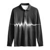 Men's Casual Retro Small V-neck Long-sleeved Top