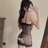 Sexy Suspender Polka Dot Mesh Suspender Sexy Open Hot Uniform Temptation Pure Desire Suit