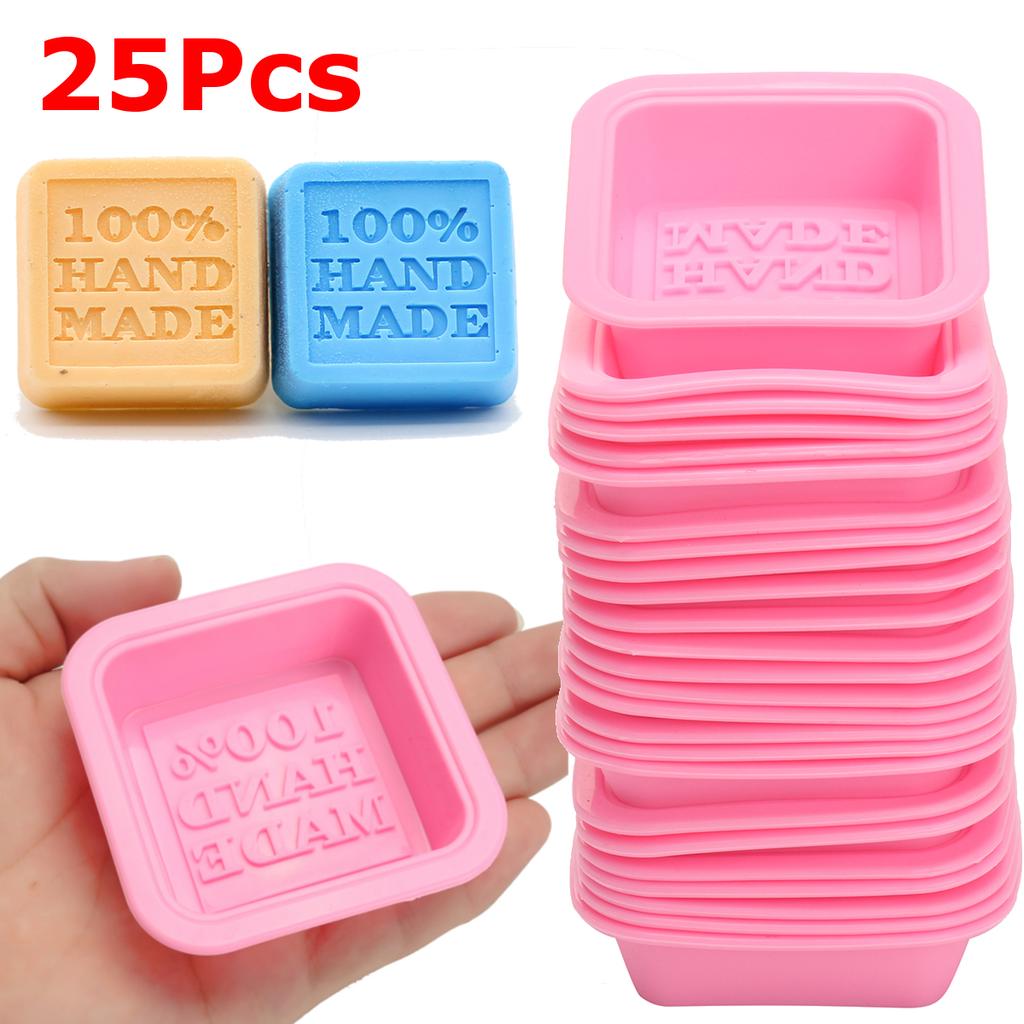 Buy 25Pcs 100 Handmade Silicone Soap Mold Soap Making Baking Mold Cupcake Liners at affordable