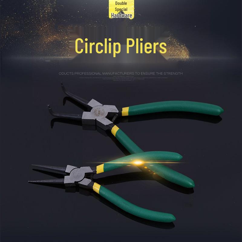 7" & 9" Bent Head Snap Ring Circlip Pliers - Internal/External Spring Pliers Set