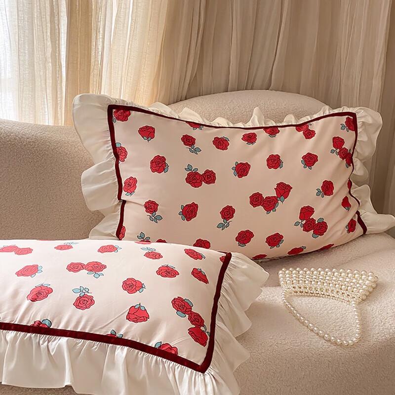 Dohia Wedding 60-Count Pure Cotton Ruffled 4-Piece Bedding Set