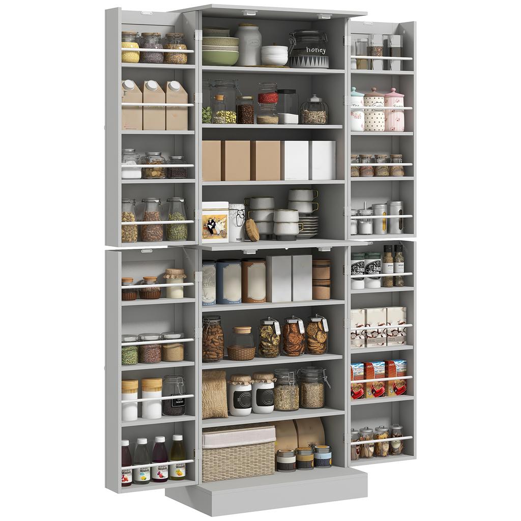 Kitchen Buffet Cabinet, 60 x 35 x 166 cm, Grey