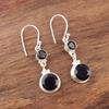 Orecchini con Pietra di Onice Nero Argento Sterling 925 Gioielli Fatti a Mano Regalo di Natale EE-160-14