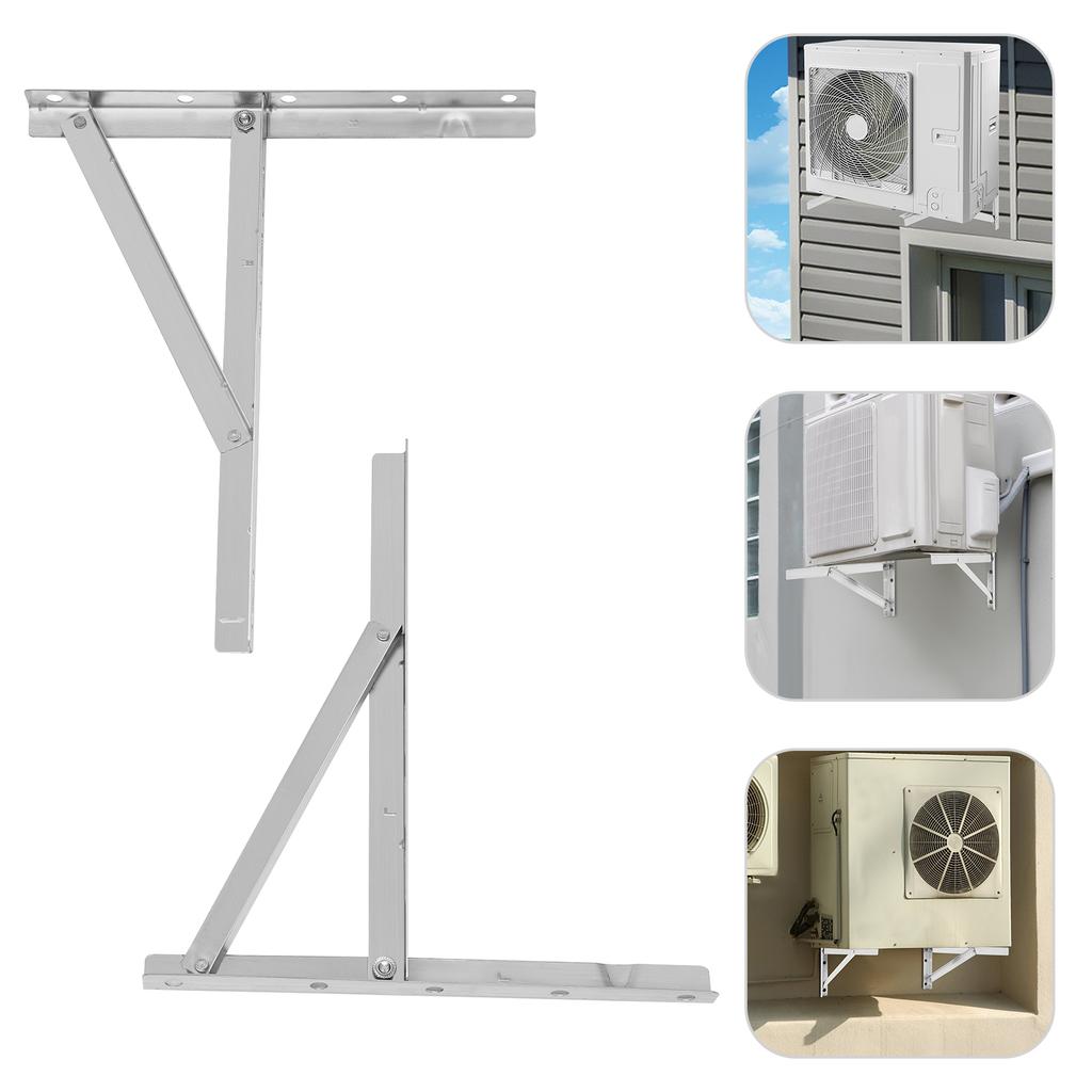 Wall-Mounted Air Conditioning Bracket, 2×Thickened Ac Rack for 1-1.5P Air Conditioner Load 440lbs