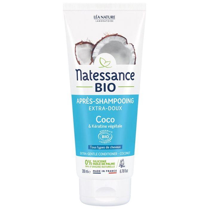 Natessance Après-Shampooing Extra-Doux Coco Bio Et Kératine Végétale 200ml