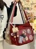 Women Ita Bag Fashion Shoulder Bag with Clear Window Simple Tote Bag Adjustable Strap Stylish Crossbody Bag Trendy Outdoor Bag