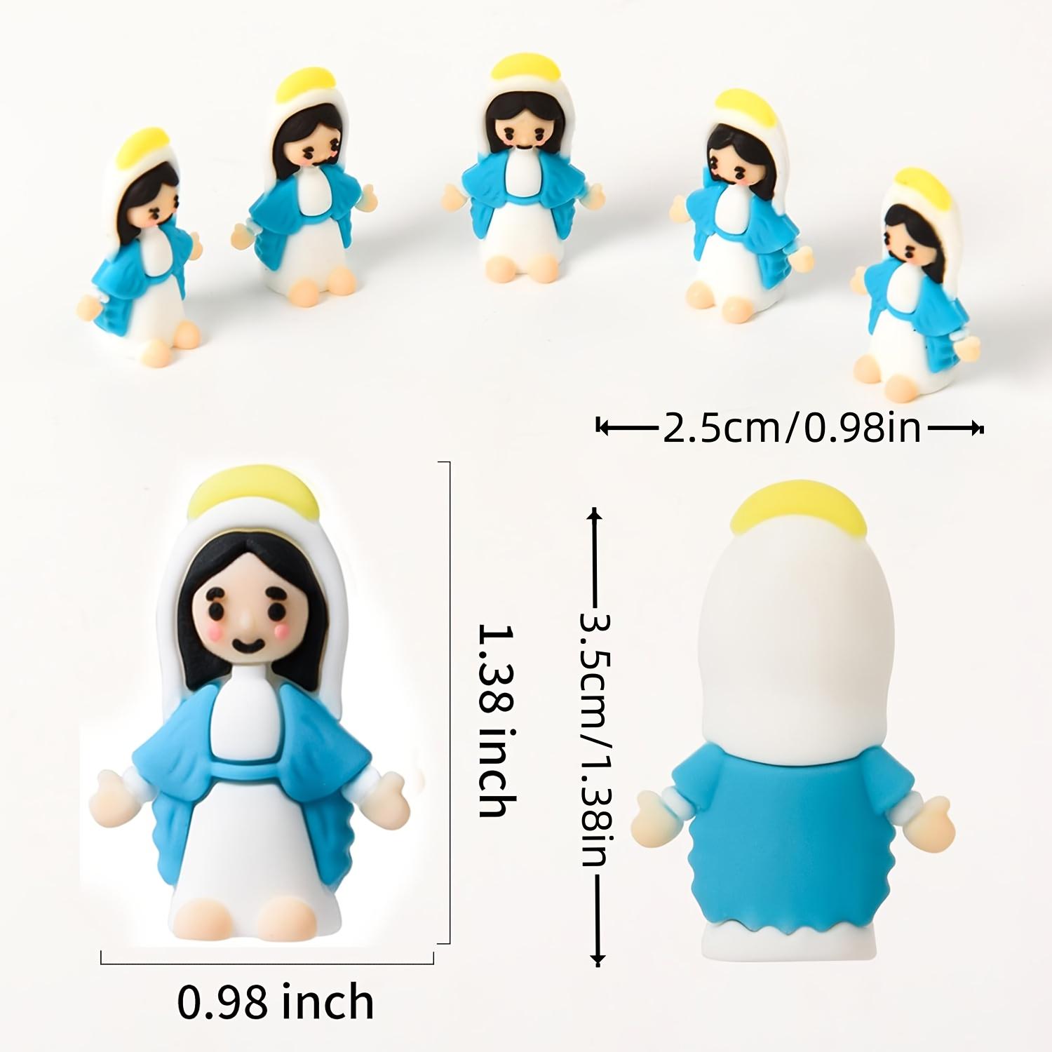 

10/30/50Pcs Mini Virgin Mary Figures Easter Jesus Loves You Jesus Toys School Religious Party Gifts Easter Egg Fillers Decors 10pcs