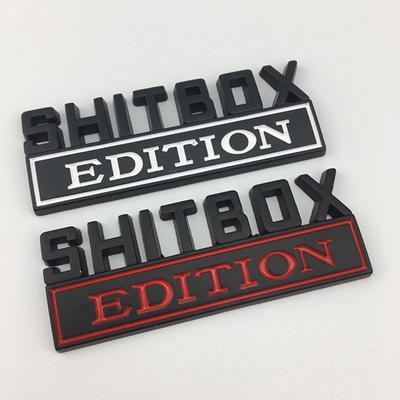 1X 3D ABS Emblem SHITBOX EDITION Badge Car Tail Side Sticker Automotive Decorative Accessories