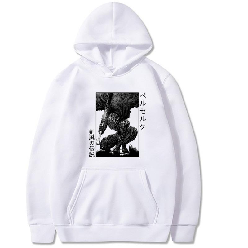 Berserk Japanese Animation Hoodie Men's and Women's Harajuku Pullover Street Wear Unisex Autumn Winter Plushed Sweater