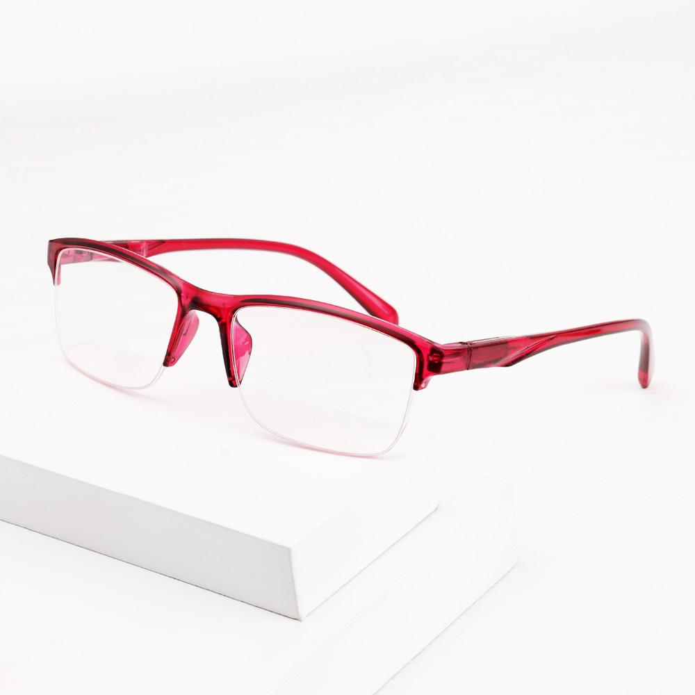 Pc Half Frame Eyeglasses Reading Glasses Women Men Comfortable Urltra-Light Eye Protection Eyeglasses Office Computer Goggles