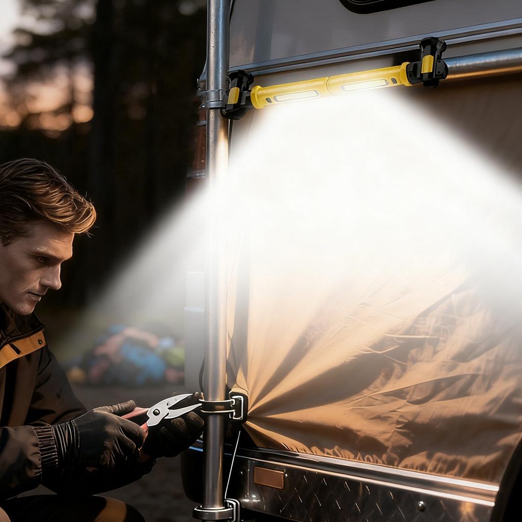 Mechanic Under Hood Light 4000mAh Rechargeable Cordless Car Hood Light with Hooks for Car Repairing Garage Workshop Emergency
